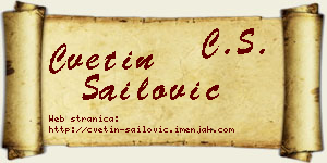 Cvetin Sailović vizit kartica